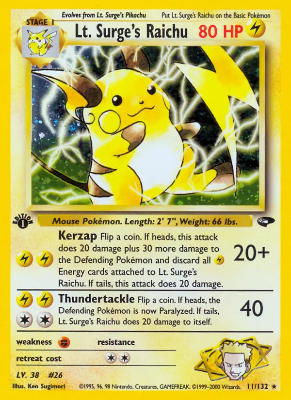 Lt. Surge's Raichu, Gym Challenge 11