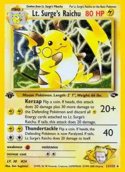 Lt. Surge's Raichu, Gym Challenge 11