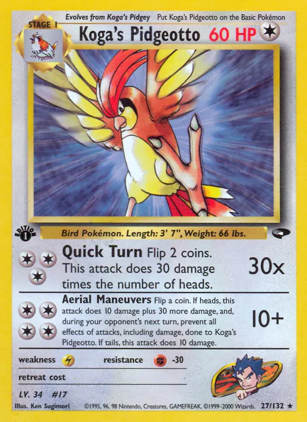 Koga's Pidgeotto, Gym Challenge 27