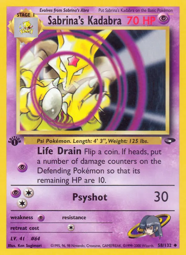 Sabrina's Kadabra, Gym Challenge 58