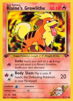 Blaine's Growlithe, Gym Challenge 62