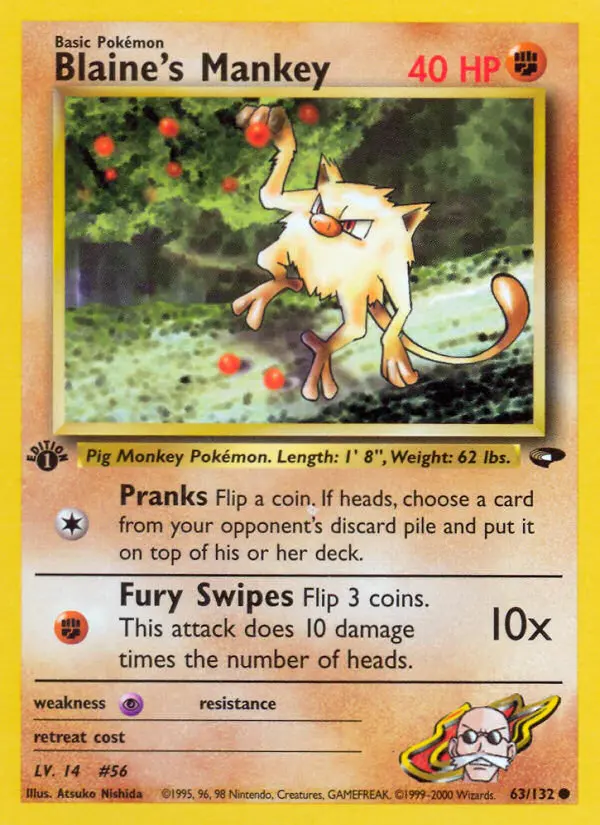 Blaine's Mankey, Gym Challenge 63