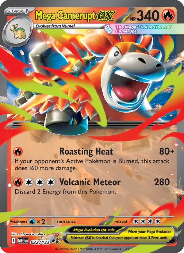 Mega Camerupt ex, Mega Evolution 022