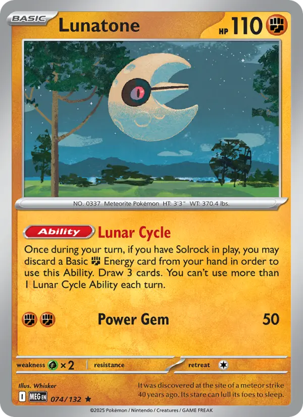 Lunatone, Mega Evolution 074