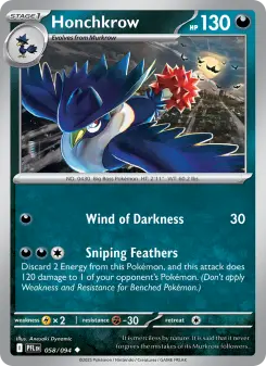 Honchkrow, Phantasmal Flames 058