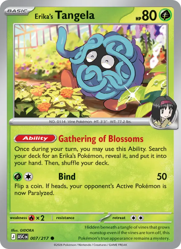 Erika's Tangela, Ascended Heroes 007
