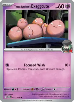 Team Rocket's Exeggcute, Ascended Heroes 077
