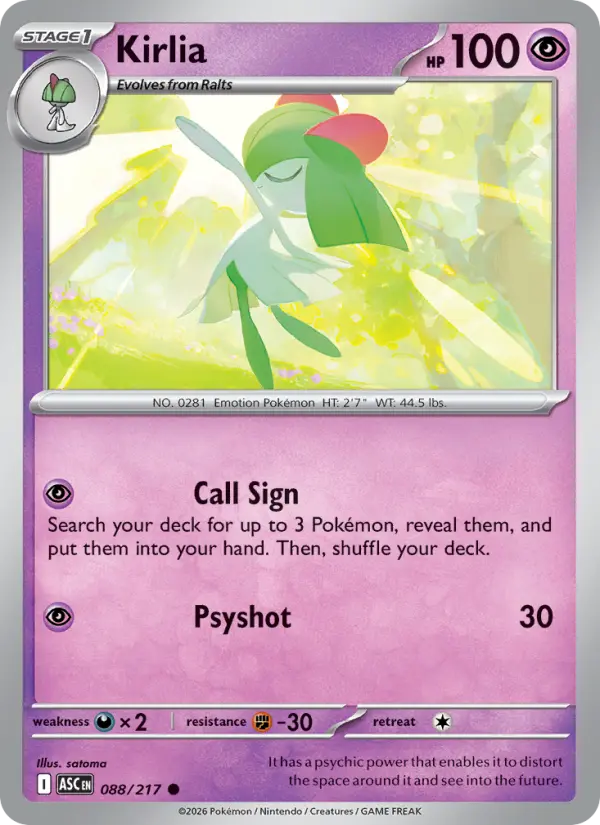 Kirlia, Ascended Heroes 088
