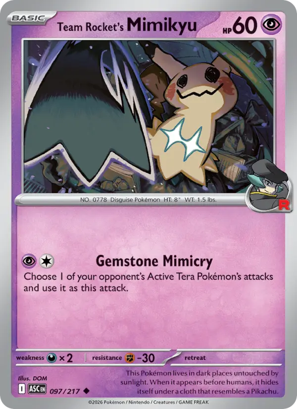 Team Rocket's Mimikyu, Ascended Heroes 097
