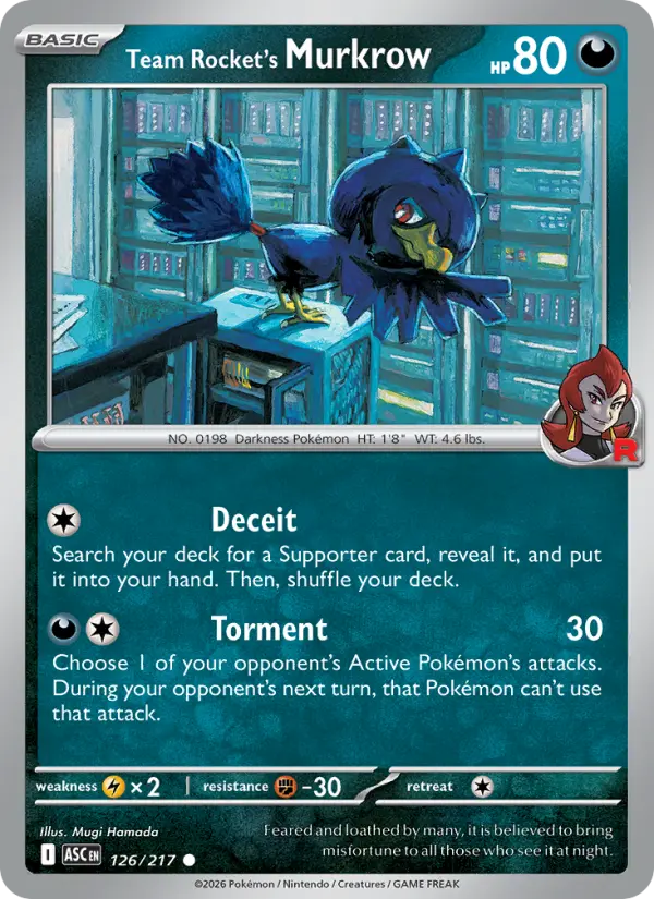 Team Rocket's Murkrow, Ascended Heroes 126