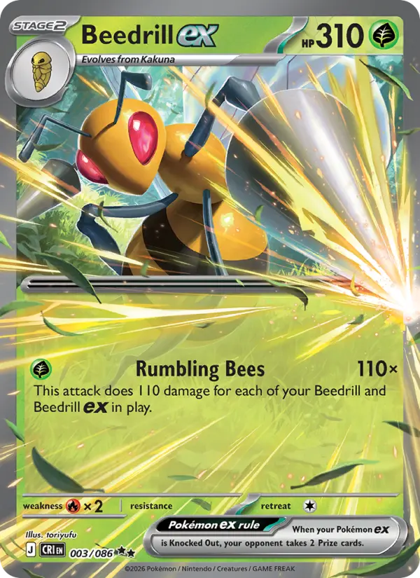 Beedrill ex, Chaos Rising 003