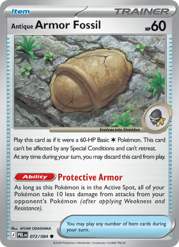 Antique Armor Fossil, Pitch Black 072