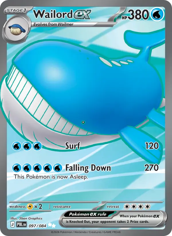 Wailord ex, Pitch Black 097