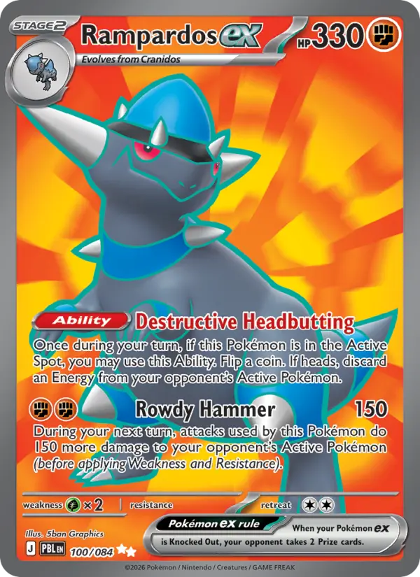 Rampardos ex, Pitch Black 100