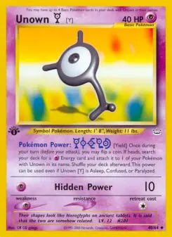 Unown [Y], Neo Revelation 40