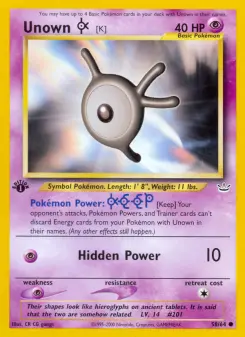 Unown [K], Neo Revelation 58