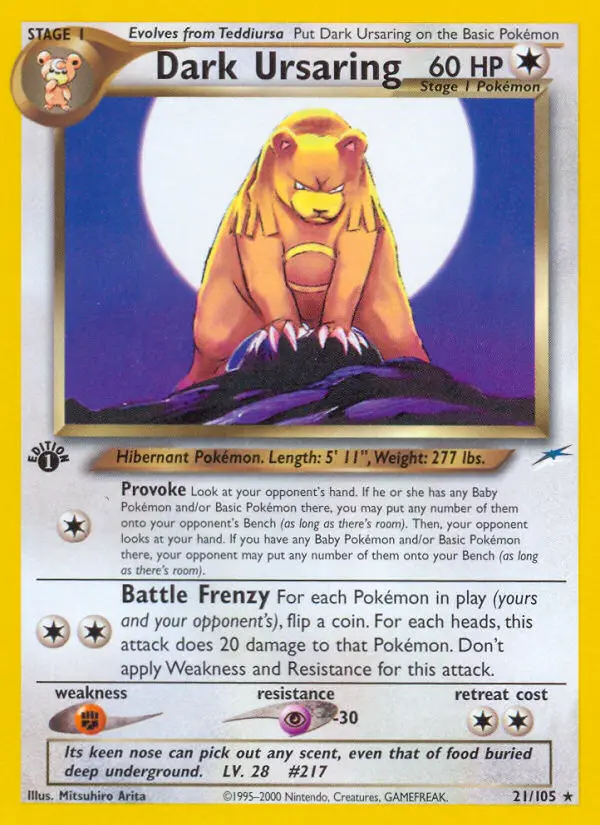 Dark Ursaring, Neo Destiny 21