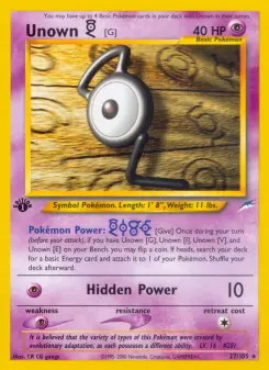 Unown [G], Neo Destiny 27