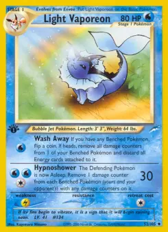 Light Vaporeon, Neo Destiny 52