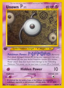 Unown [P], Neo Destiny 58