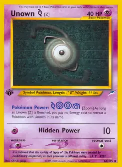 Unown [Z], Neo Destiny 60