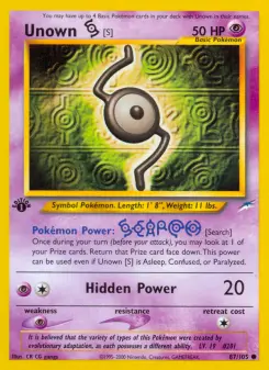 Unown [S], Neo Destiny 87