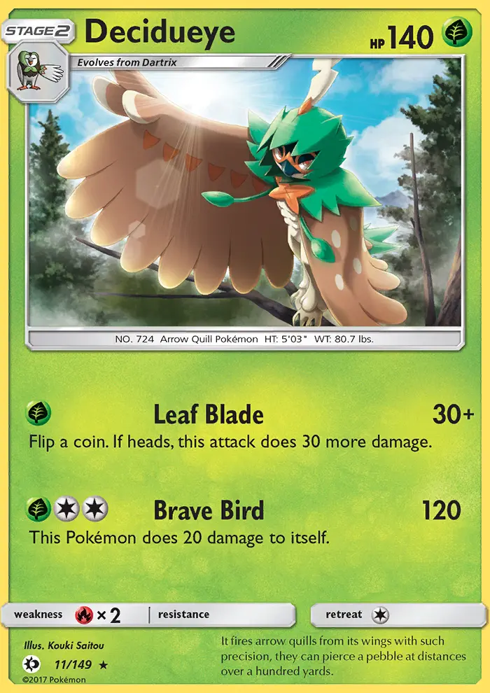 Decidueye, Sun & Moon 11