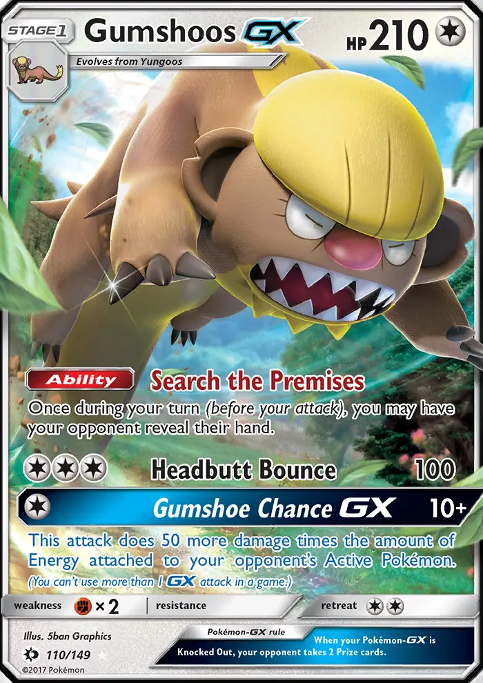 Gumshoos GX, Sun & Moon 110