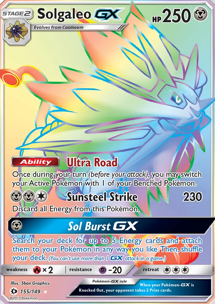 Solgaleo GX, Sun & Moon 155