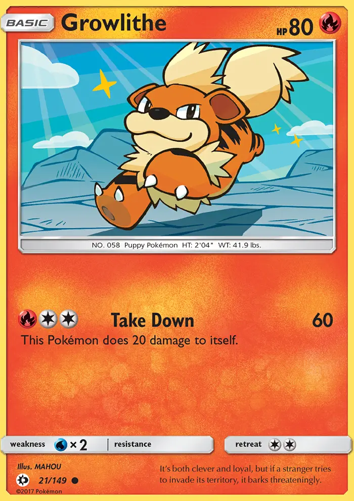 Growlithe, Sun & Moon 21