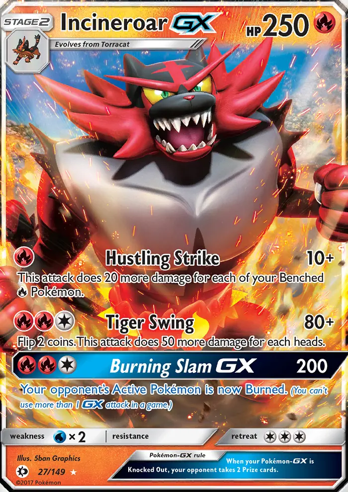 Incineroar GX, Sun & Moon 27