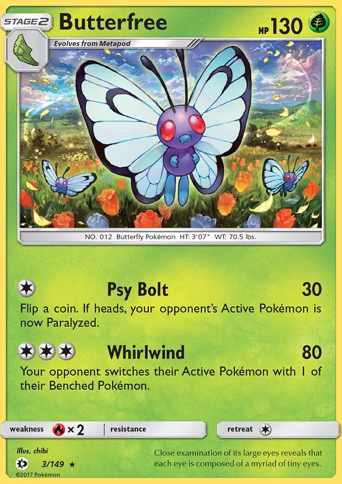 Butterfree, Sun & Moon 3
