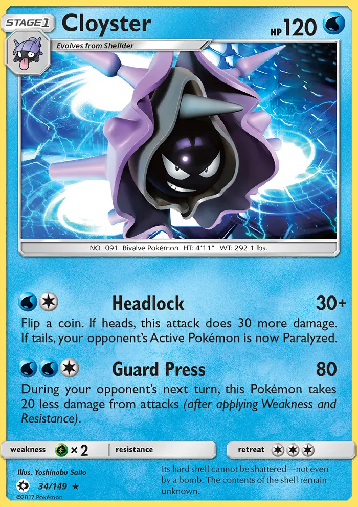 Cloyster, Sun & Moon 34