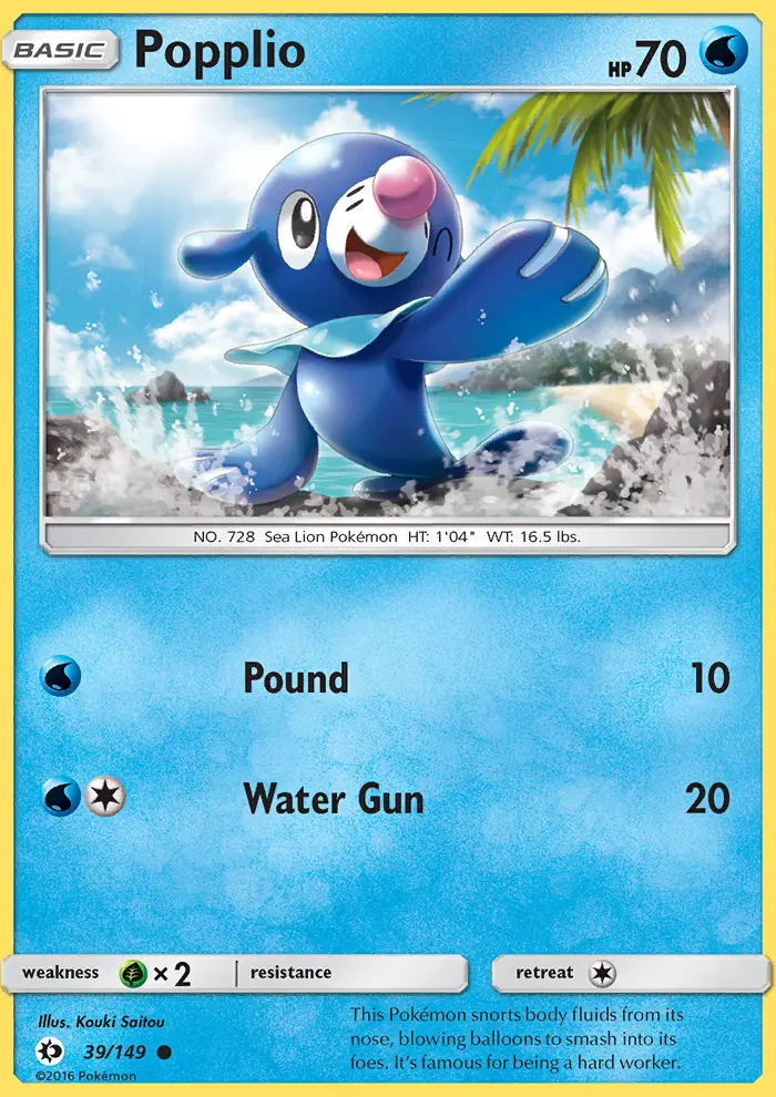 Popplio, Sun & Moon 39