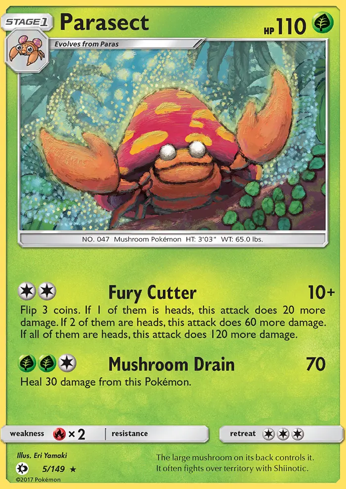 Parasect, Sun & Moon 5
