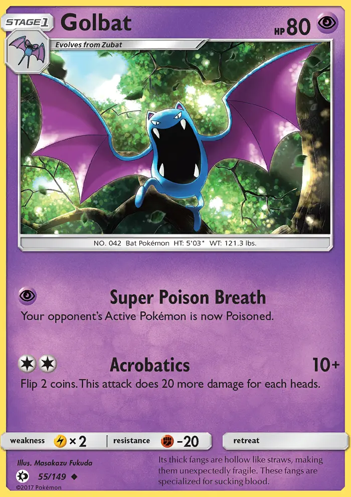 Golbat, Sun & Moon 55