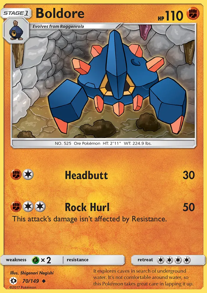 Boldore, Sun & Moon 70