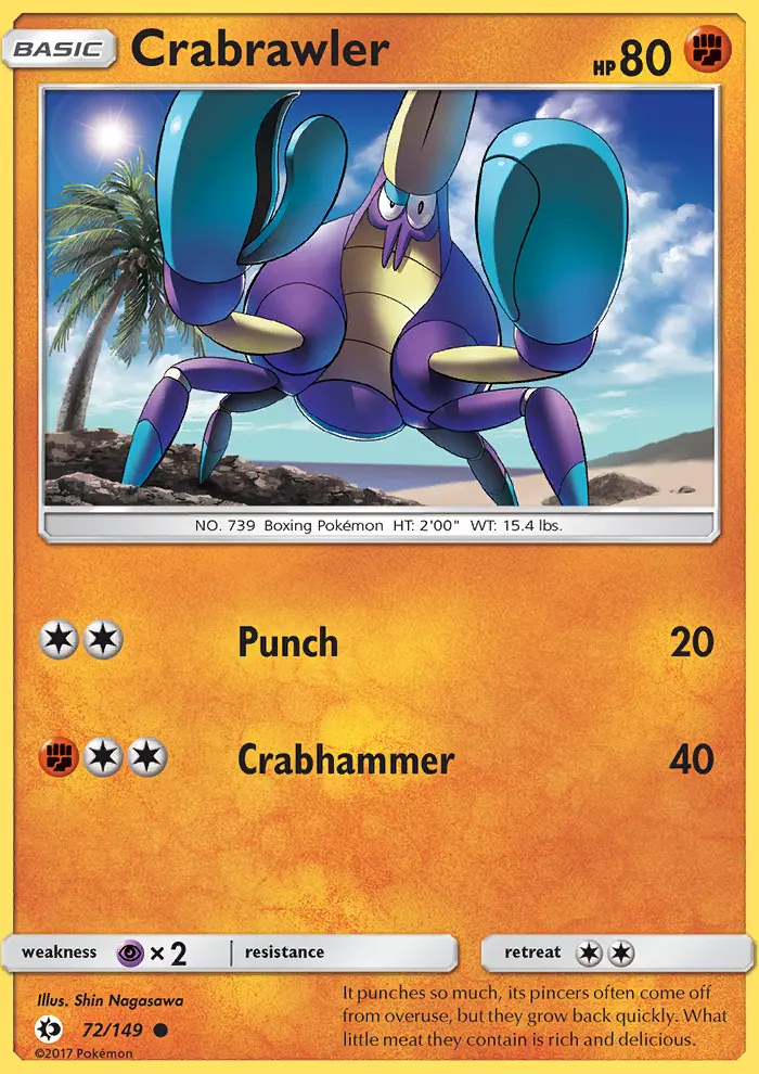 Crabrawler, Sun & Moon 72