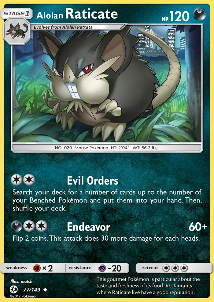 Alolan Raticate, Sun & Moon 77