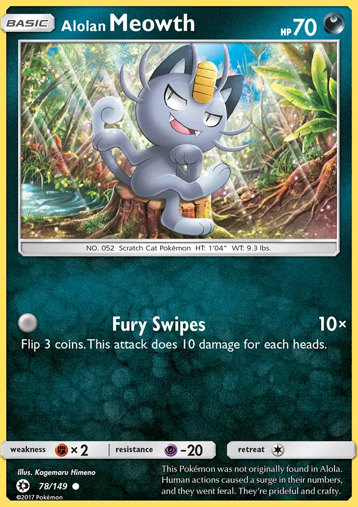Alolan Meowth, Sun & Moon 78