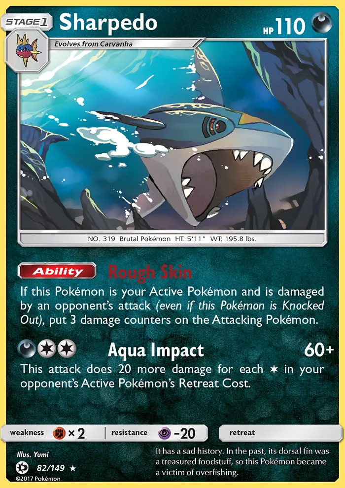 Sharpedo, Sun & Moon 82