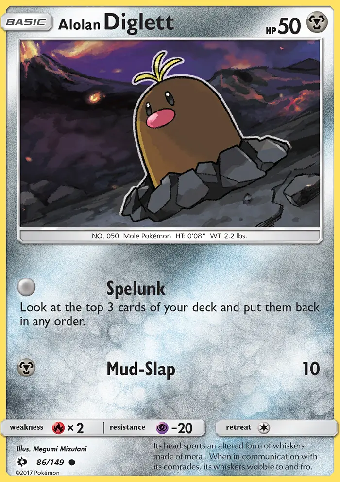 Alolan Diglett, Sun & Moon 86