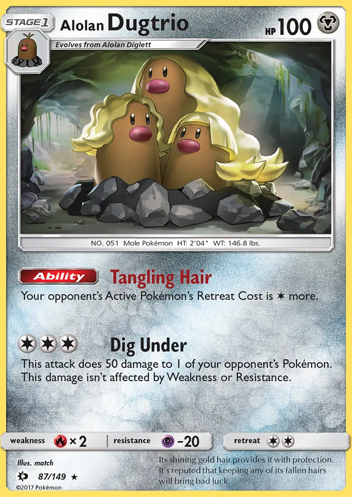 Alolan Dugtrio, Sun & Moon 87