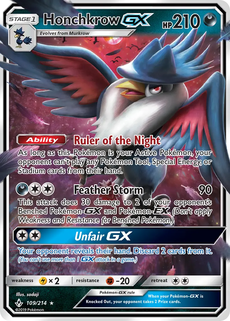 Honchkrow GX, Unbroken Bonds 109