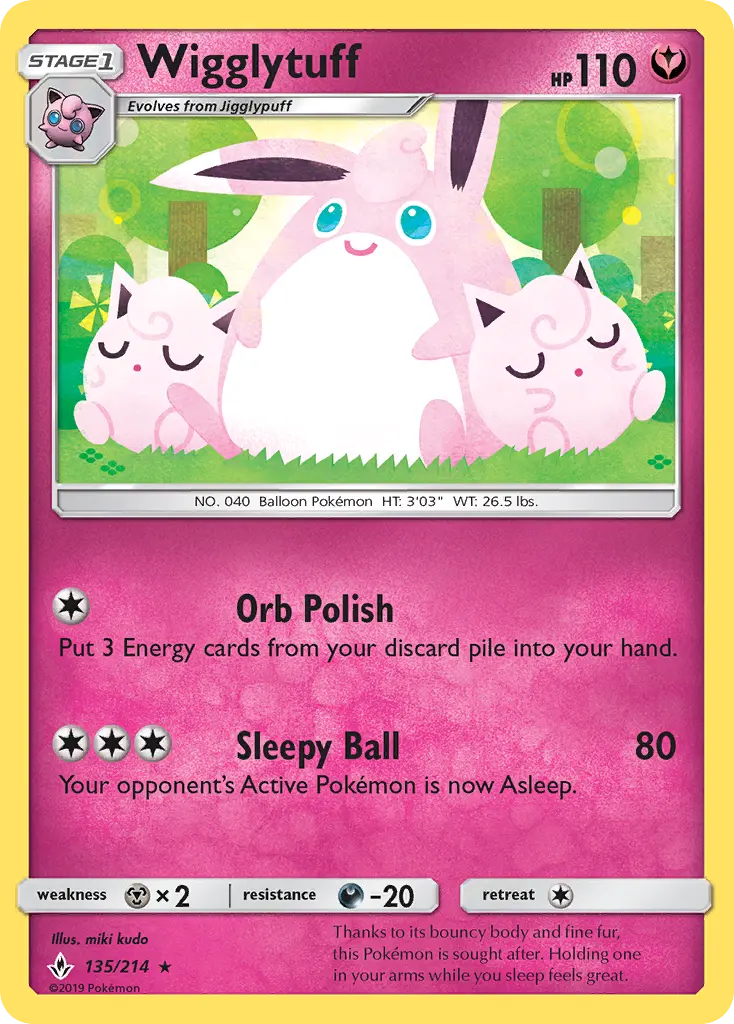 Wigglytuff, Unbroken Bonds 135