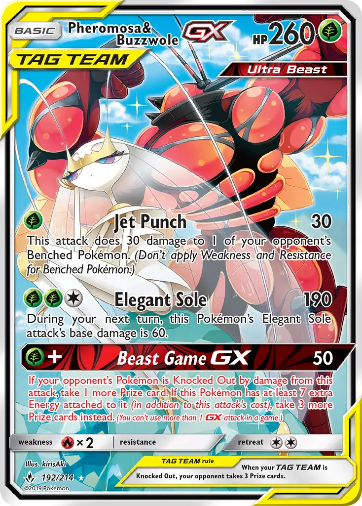 Pheromosa & Buzzwole GX, Unbroken Bonds 192