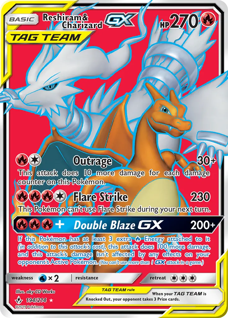 Reshiram & Charizard GX, Unbroken Bonds 194