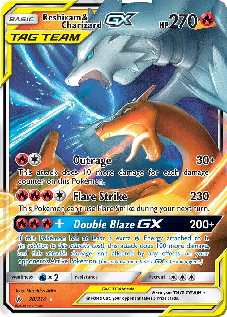 Reshiram & Charizard GX, Unbroken Bonds 20