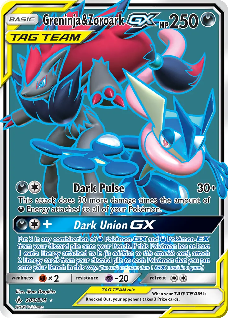 Greninja & Zoroark GX, Unbroken Bonds 200