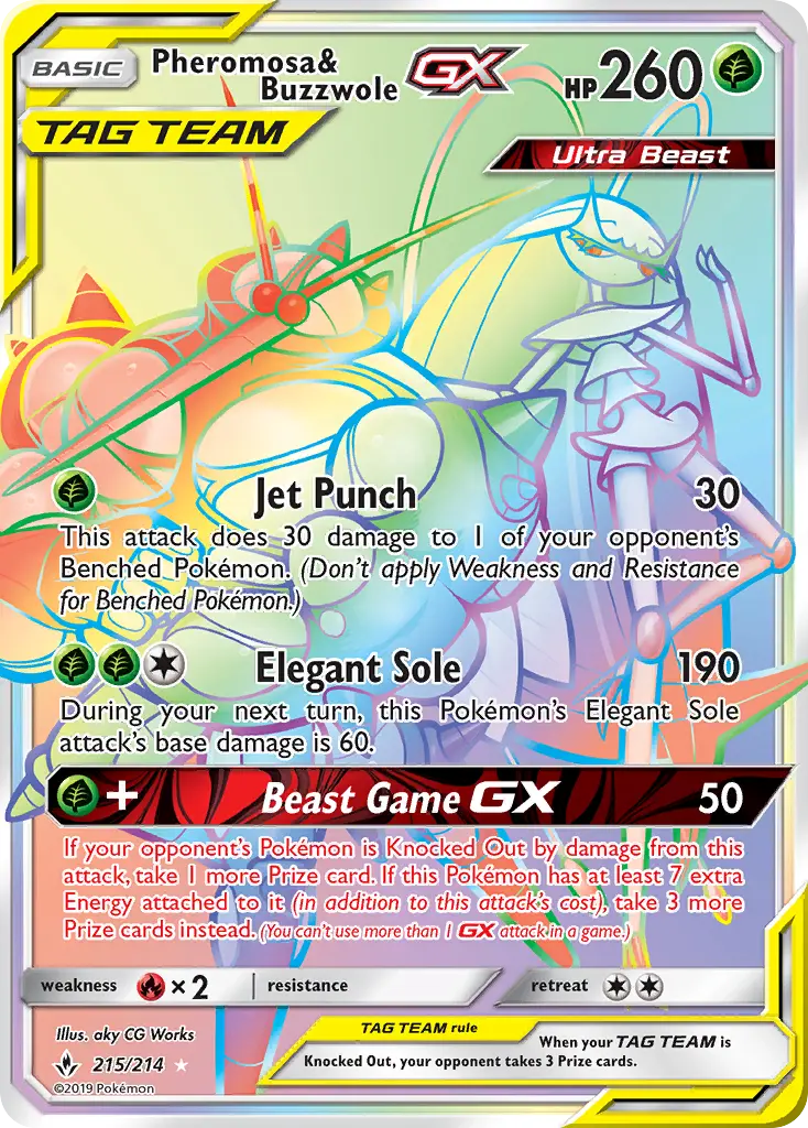Pheromosa & Buzzwole GX, Unbroken Bonds 215